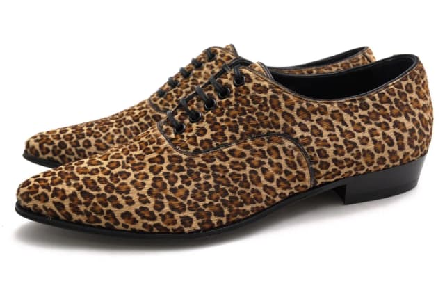 Celine Shoes Leather Brown Derby Jacno Leo Print Hair Sole in Brown Leather from The Reluxe, photo 1 of 1