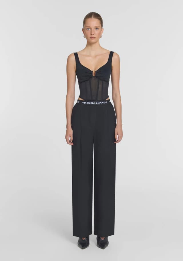 VIKTORIA & WOODS Ivanhoe Pant in BLACK, image 1 of 1 from Viktoria & Woods