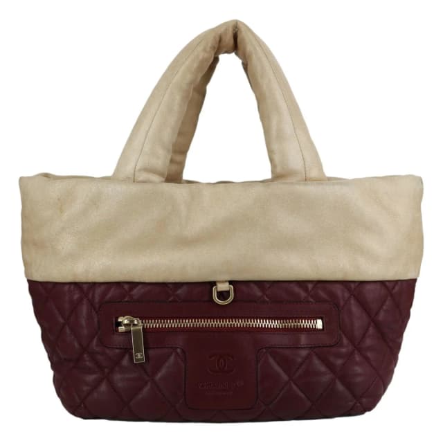 Chanel Coco Cocoon Reversible Quilted Nylon Tote Bag Burgundy in Burgundy Nylon from Dallas Designer Handbags, photo 1 of 1