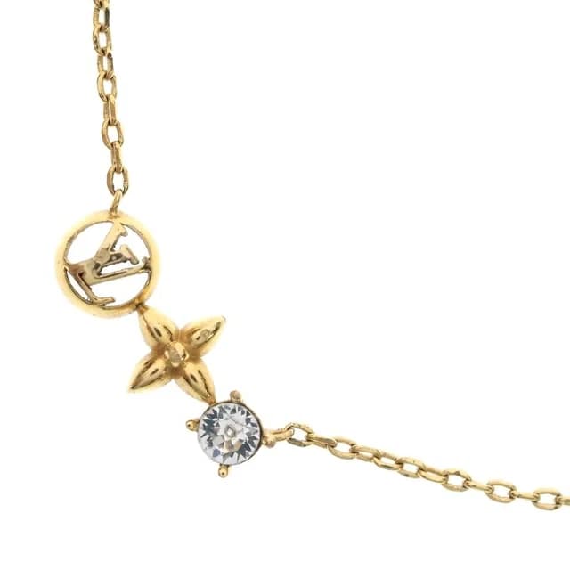 Louis Vuitton Petit Rhinestone Necklace Gold in Gold from The Reluxe, photo 1 of 1