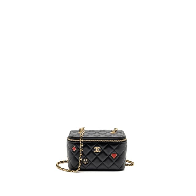 Chanel Coco Casino Long Vanity Case Lambskin Black GHW (Microchip) in Black Lambskin from EMIER, photo 1 of 1