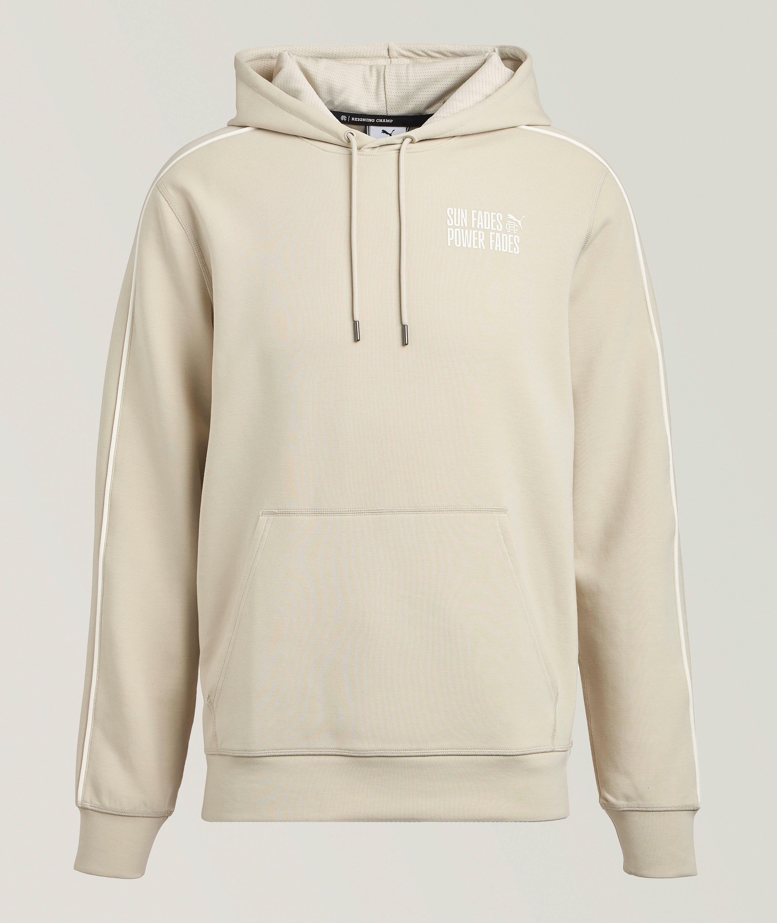 X PUMA Graphic Print Hooded Sweatshirt in Beige, image 1 of 1 from Harry Rosen