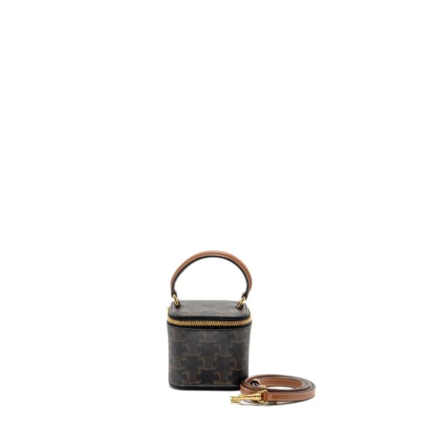 Celine top handle mini vanity case in Brown Canvas from EMIER, photo 1 of 1