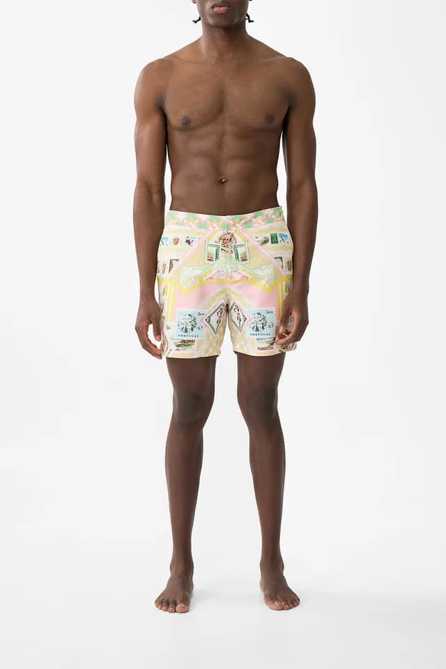 Camilla eBoutique MID LENGTH SWIM SHORT WITH LOVE FROM LISBON, image 1 of 1 from CAMILLA