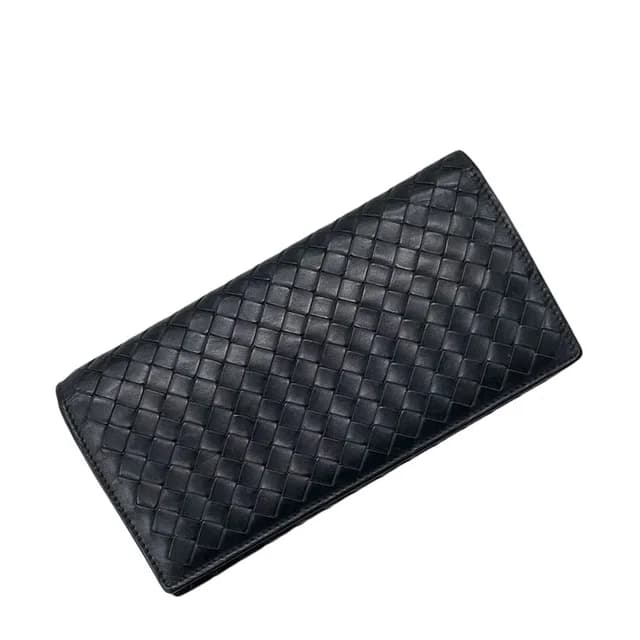 Bottega Veneta Bifold Wallet Black Intrecciato Leather in Black Woven leather from The Reluxe, photo 1 of 1