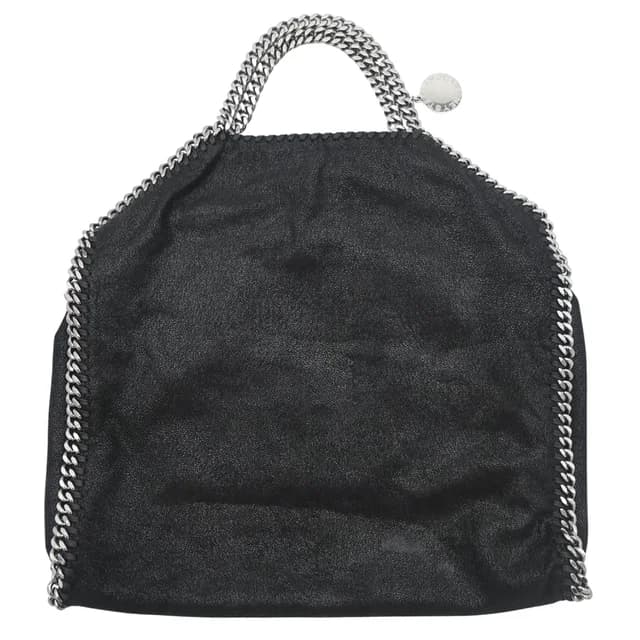 Stella McCartney Black Vegan Suede Falabella Shoulder Bag in Black Suede from Clotheshorse Anonymous, photo 1 of 1
