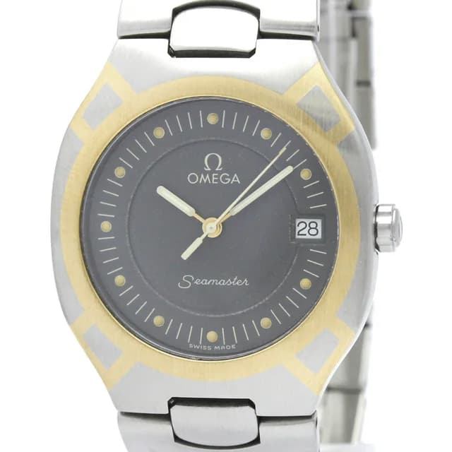 Omega Seamaster Polaris 18K Gold Steel Mens Watch 396.1022 Polished in Gray from Elady, photo 1 of 1