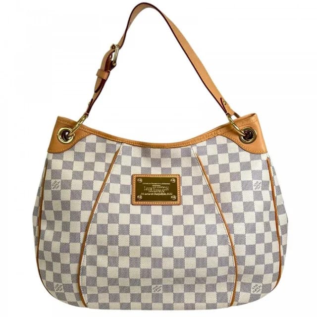 Louis Vuitton Shoulder Bag Galleria PM Damier Azur Canvas White Gold in White Canvas from The Reluxe, photo 1 of 1