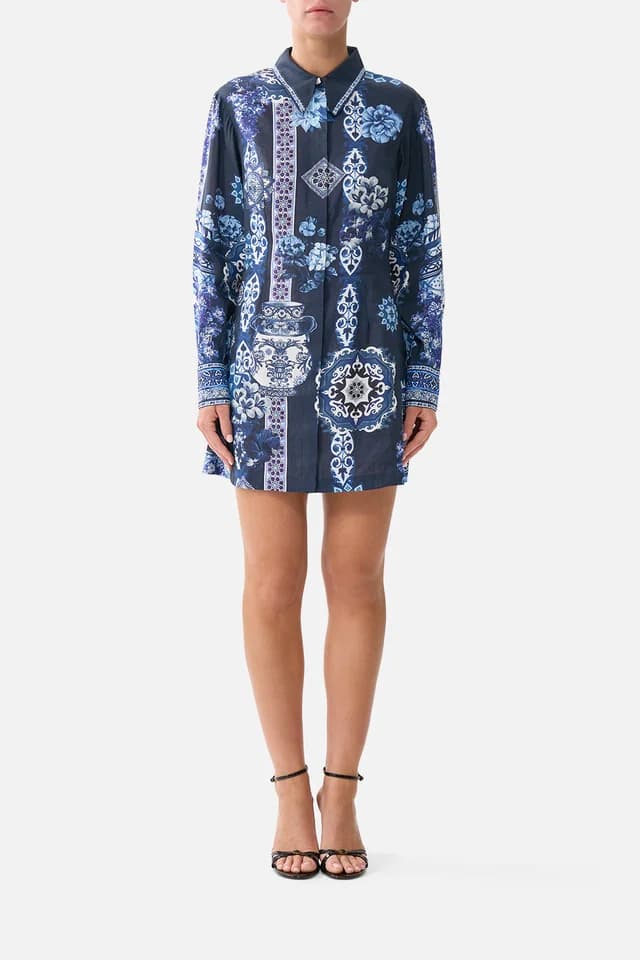 Camilla eBoutique SHIRT DRESS WITH A LINE SKIRT A TILED WONDERLAND, image 1 of 1 from CAMILLA