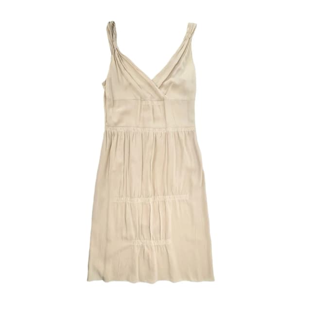 Miu Miu Silk Dress in Beige Silk from Designer Archives, photo 1 of 1