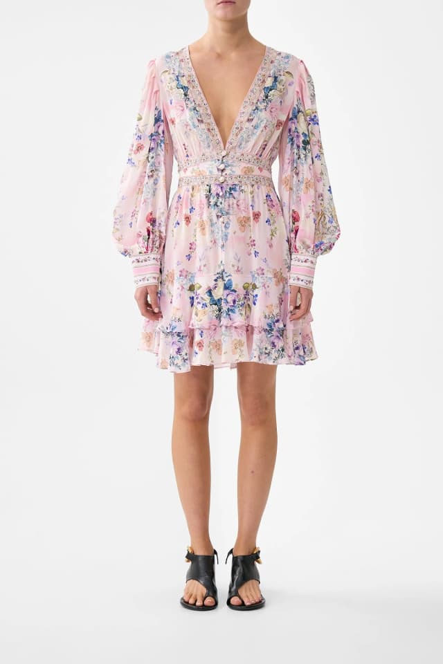 Camilla eBoutique BUTTON FRONT FRILL DRESS PALATIAL PASTELS, image 1 of 1 from CAMILLA