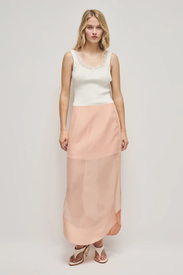 AJE Capture Skirt in DUSTY SAND, image 1 of 1 from Aje