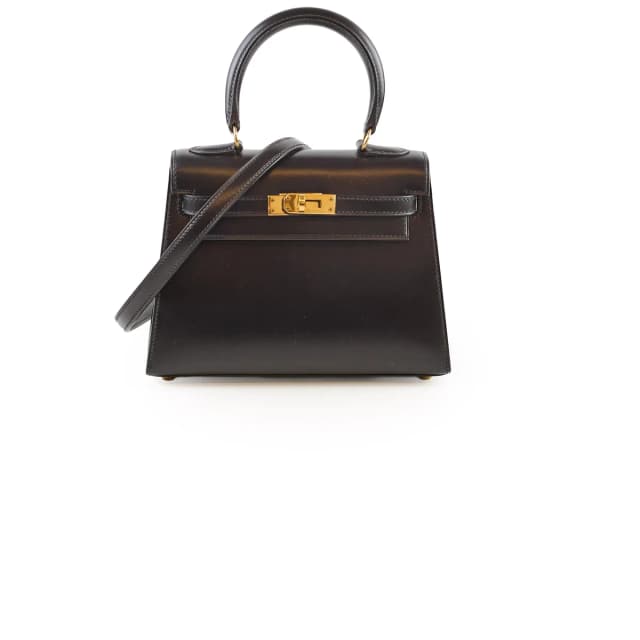 Hermès Vintage Mini Kelly Black GHW Y in circle in Black from The Purse Affair, photo 1 of 1