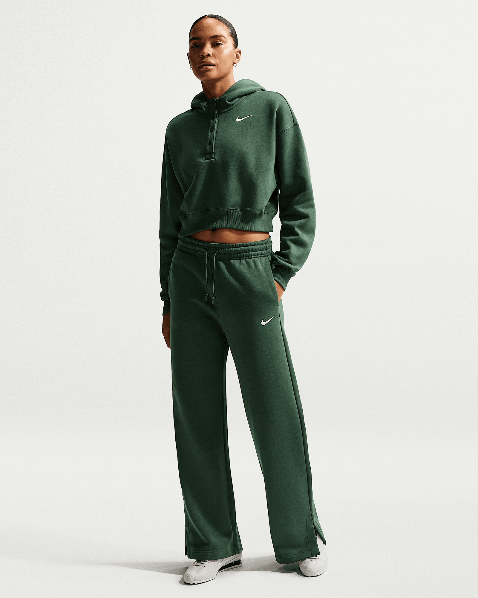 Nike Sportswear Phoenix Fleece in Fir/Sail, image 1 of 1 from Nike