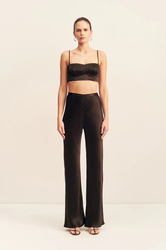 Shona Joy LA LUNE BIAS CUT PANT - BLACK, image 1 of 1 from Shona Joy