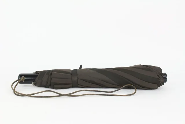 Fendi Brown x Black Pequin Stripe Umbrella in Black from Bagriculture, photo 1 of 1