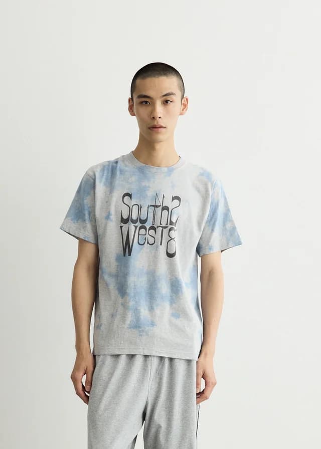 SOUTH2 WEST8 x F.KITAMURA S/S C/PE Jersey/Eel T-Shirt in Blue, image 1 of 1 from Incu