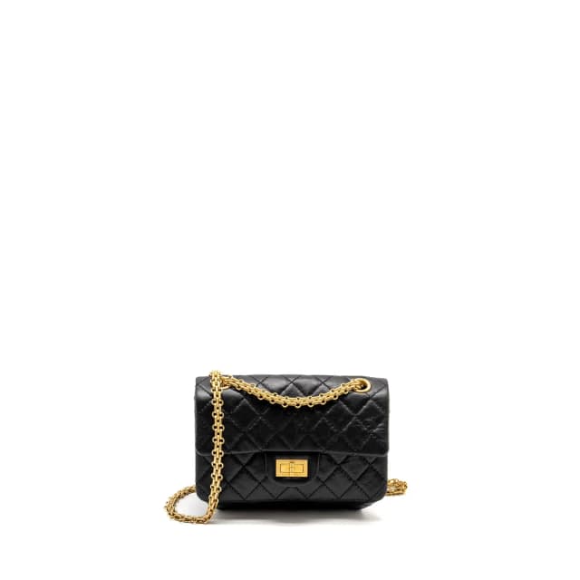 Chanel Mini 2.55 Reissue Aged Calfskin BLACK GHW (Microchip) in Black Calfskin from EMIER, photo 1 of 1