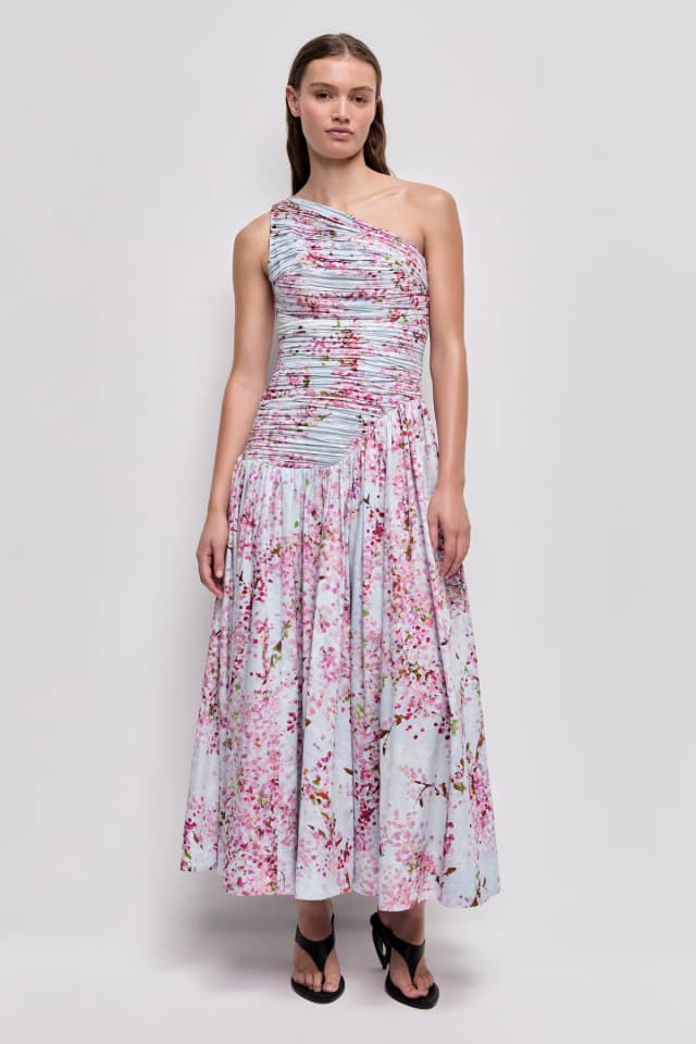AJE Ambrose Midi Dress in CHERRY BLOSSOM, image 1 of 1 from Aje
