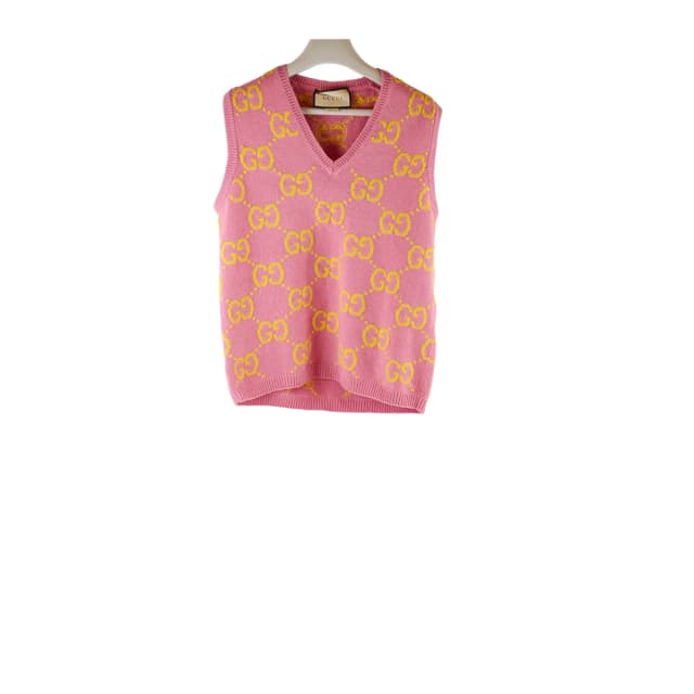 Gucci GG Knitted Wool Vest in Wool from The Purse Affair, photo 1 of 1