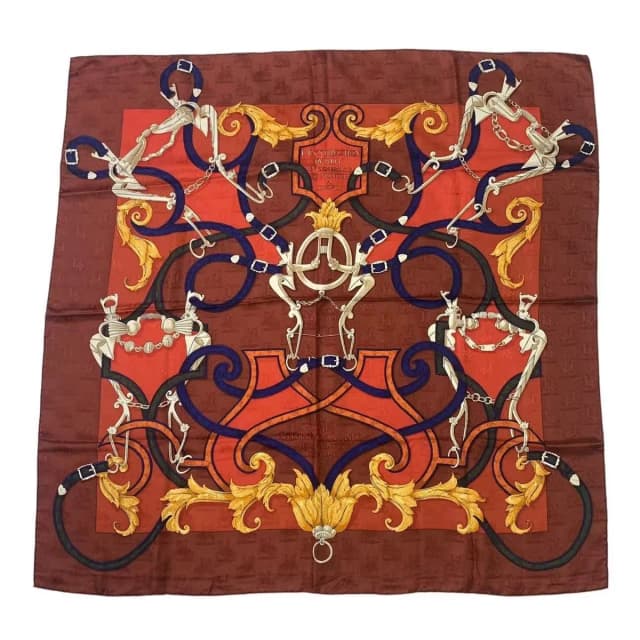 Hermès Carre 90 L'instruction du Roy Imperial Studies Red Silk Scarf in Red Silk from The Reluxe, photo 1 of 1