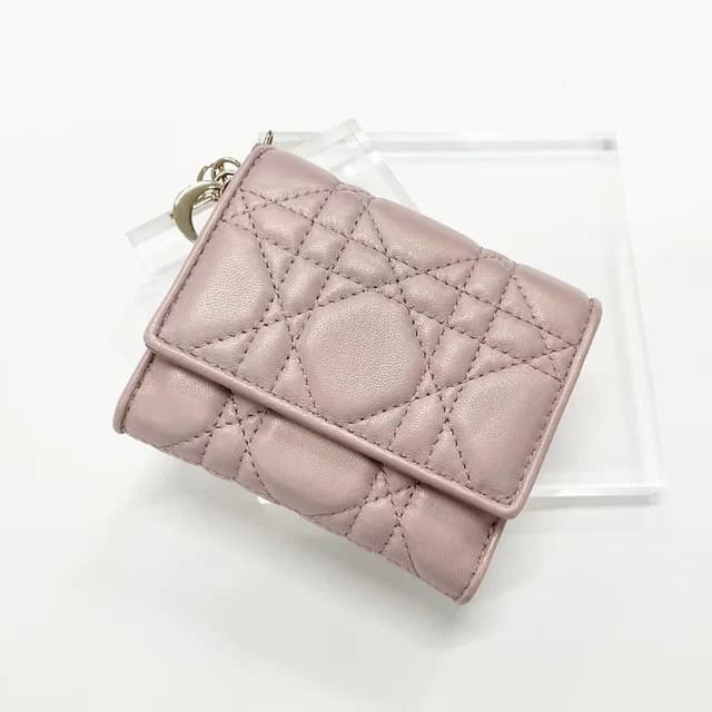 Lady Dior Lotus Wallet Leather in Leather from The Reluxe, photo 1 of 1