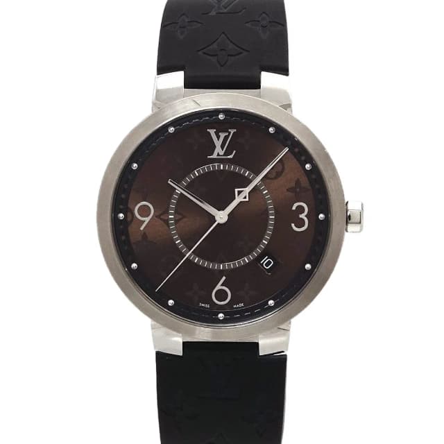 Louis Vuitton Tambour Slim Monogram Macassar GM Watch Date Quartz from The Reluxe, photo 1 of 1