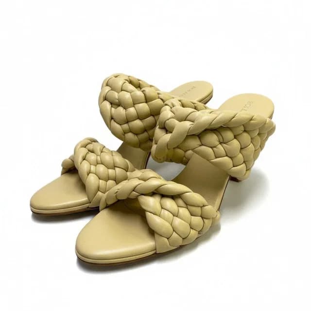 Bottega Veneta Intrecciato Curve Sandals Leather in Woven leather from The Reluxe, photo 1 of 1