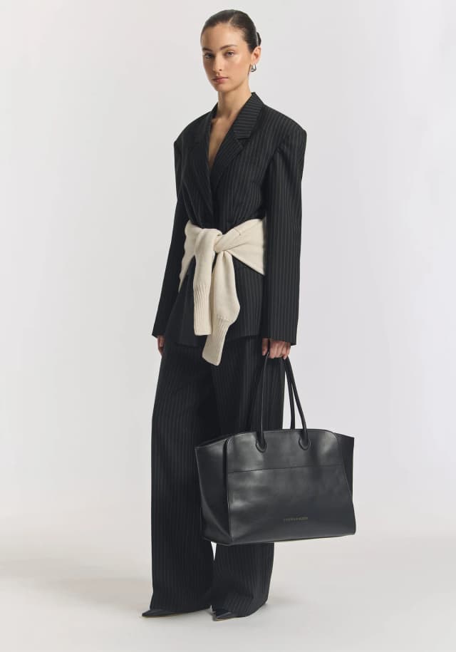 VIKTORIA & WOODS Michigan Wool Blazer in MILLER STRIPE, image 1 of 1 from Viktoria & Woods