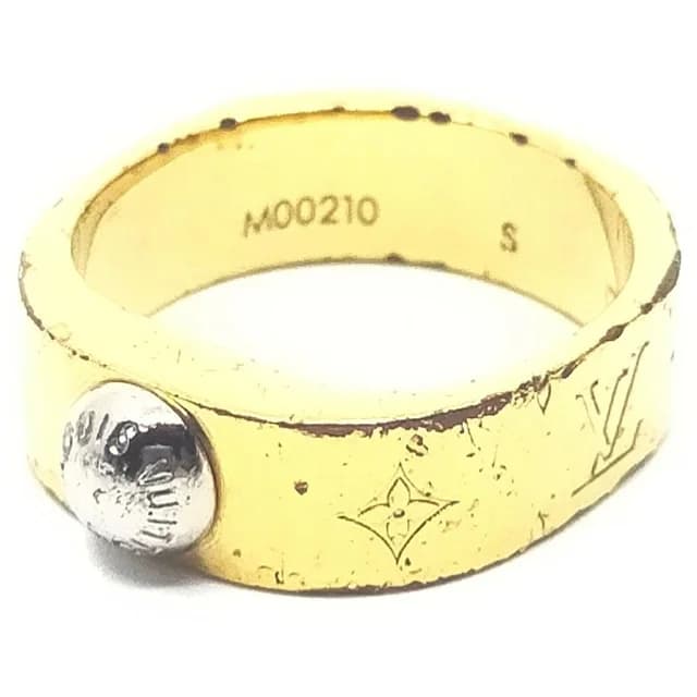 Gold Tone Monogram LV Nanogram Ring S in Gold from Bagriculture, photo 1 of 1