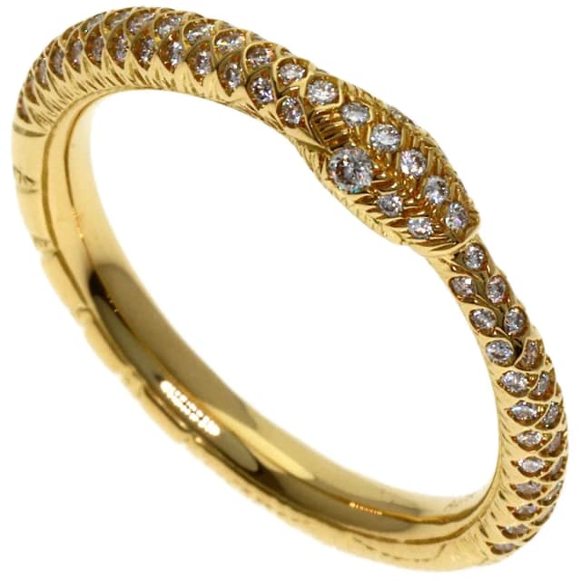 Gucci Ouroboros Half Diamond Ring 18k Yellow Gold in Yellow from The Reluxe, photo 1 of 1