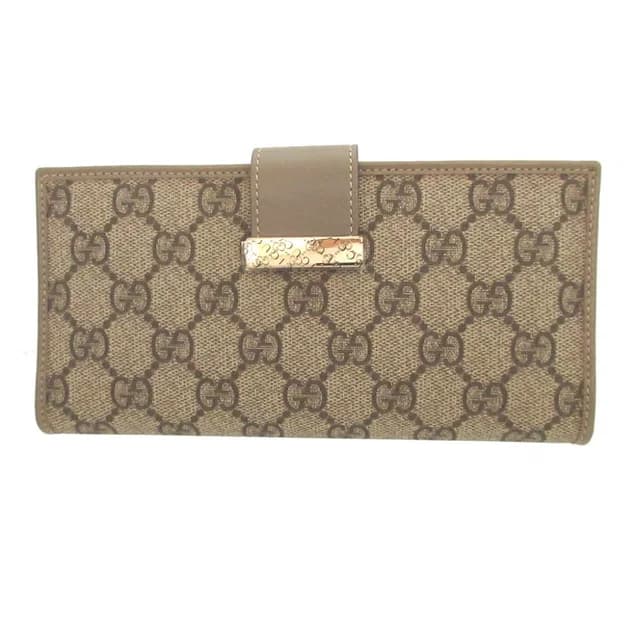 Gucci GG Supreme Leather Gray Bifold Wallet in Grey Leather from The Reluxe, photo 1 of 1