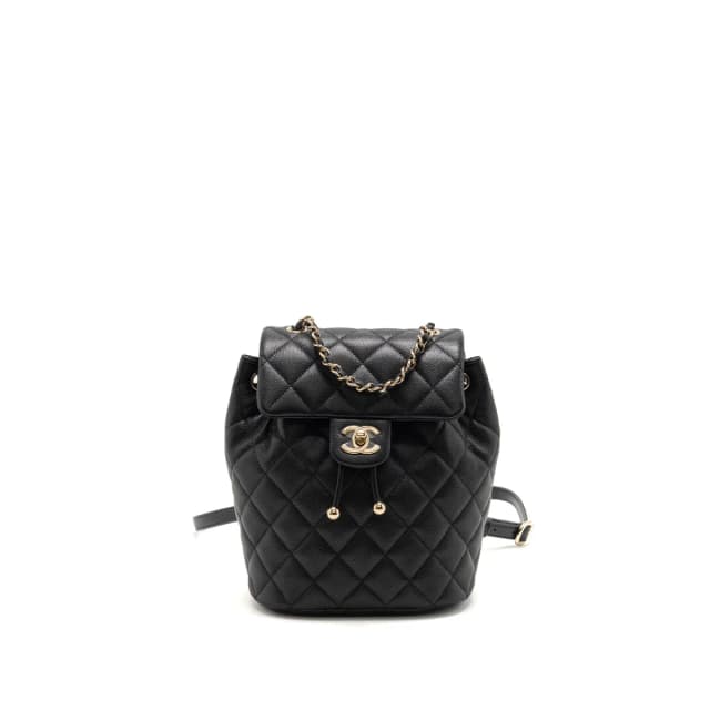 Chanel Mini Urban Spirit Backpack Caviar Black LGHW (Microchip) in Black Caviar leather from EMIER, photo 1 of 1