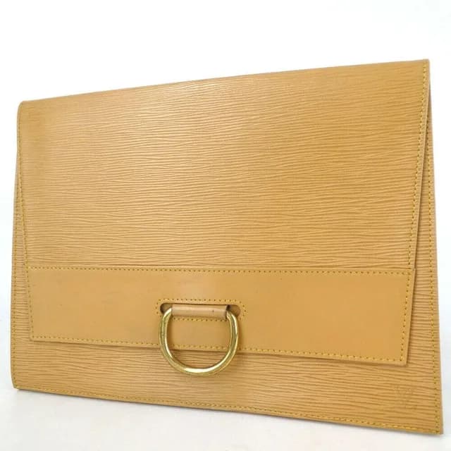 Louis Vuitton Porte Lena Fold Over Beige Epi Leather Clutch in Beige Leather from Bagriculture, photo 1 of 1