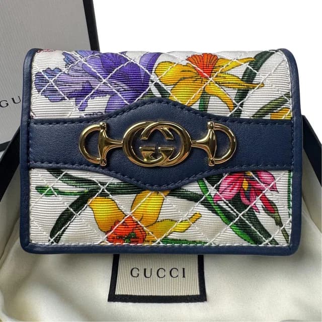 Gucci Zumi Flora Bifold Wallet Compact in Canvas from The Reluxe, photo 1 of 1