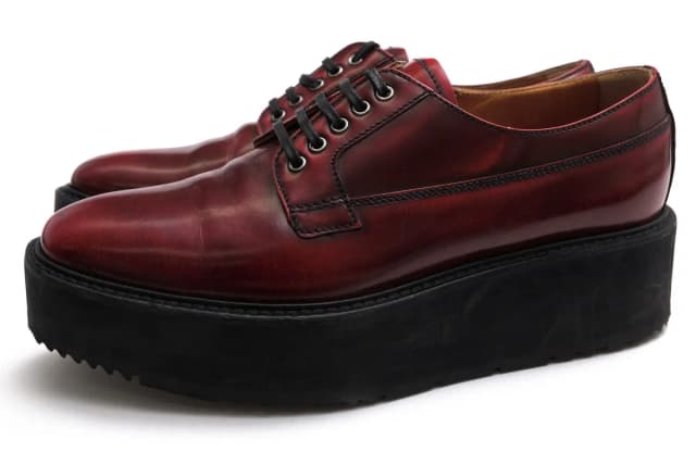 Prada Shoes Business Leather Red Brown Oxford in Brown Leather from The Reluxe, photo 1 of 1