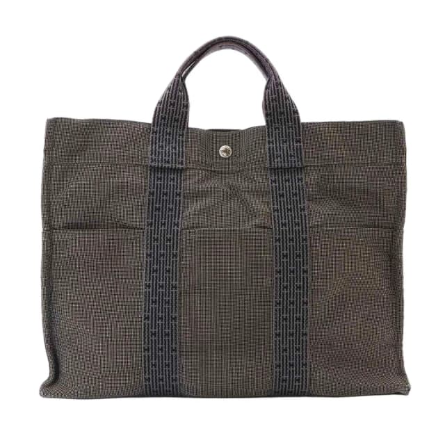 Hermès Herline MM Tote Bag Canvas Gray Silver MM in Grey Canvas from The Reluxe, photo 1 of 1