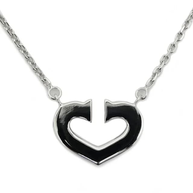 Cartier C Heart Necklace 18K White Gold 750 Regular Box Small Items in White from The Reluxe, photo 1 of 1