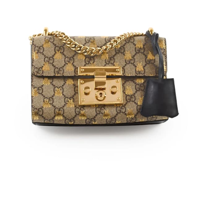 Gucci Bee Padlock Crossbody GG Supreme Canvas in Canvas from The Purse Affair, photo 1 of 1