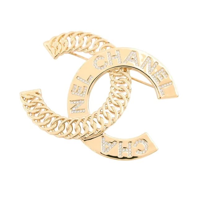 Chanel Brooch CC Logo Metal Rhinestone from The Reluxe, photo 1 of 1