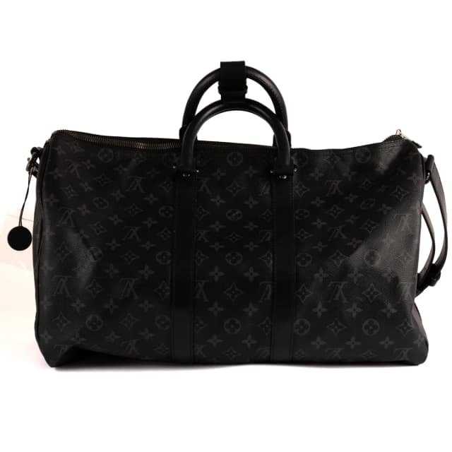 Louis Vuitton Keepall Bandoulière Monogram Coated Canvas Travel Bag - Black in Black Coated canvas from H&T, photo 1 of 1