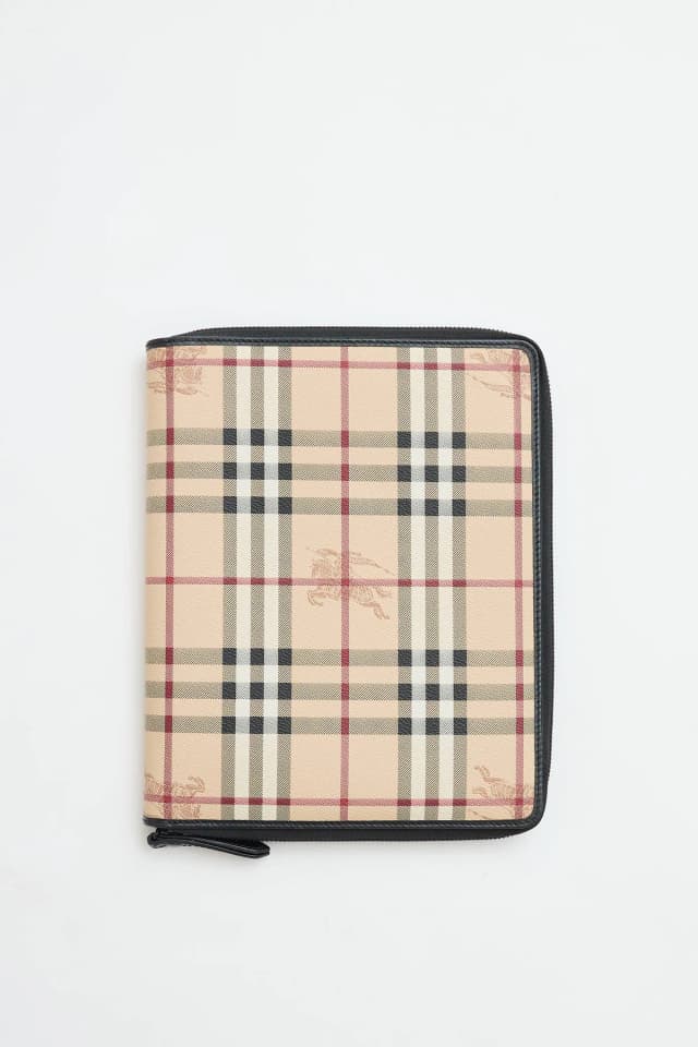Burberry Haymarket Check Tablet Case in Leather from VSP Consignment, photo 1 of 1