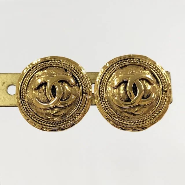 Chanel Earrings CC Logo Gold Plated in Gold from The Reluxe, photo 1 of 1