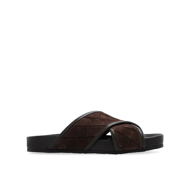 Bottega Veneta Brown Lamb Leather Sandals in Brown Lambskin from HEWI, photo 1 of 1