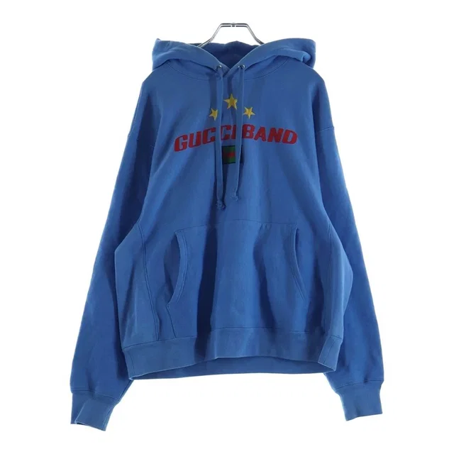 Gucci Print Embroidery Pullover Hoodie 27 Blue in Blue from The Reluxe, photo 1 of 1