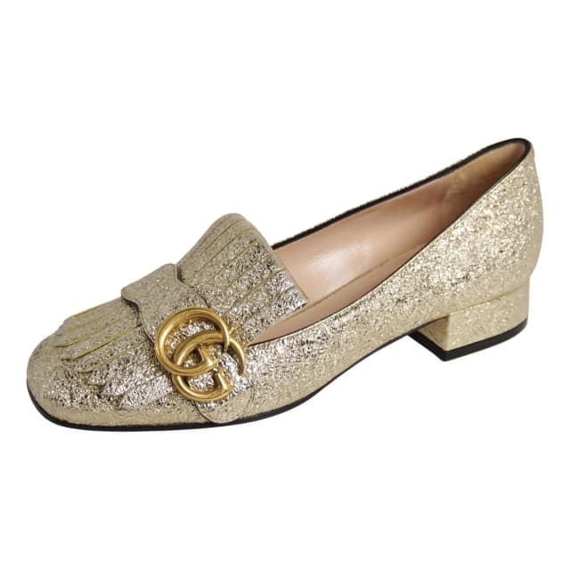 Gucci GG Marmont Leather Heels in Leather from The Reluxe, photo 1 of 1