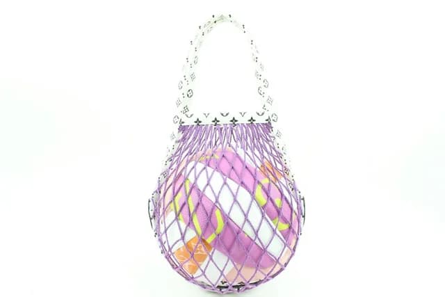 Louis Vuitton SS20 Limited Pink x Orange Monogram Giant Volleyball in Pink Leather from Bagriculture, photo 1 of 1