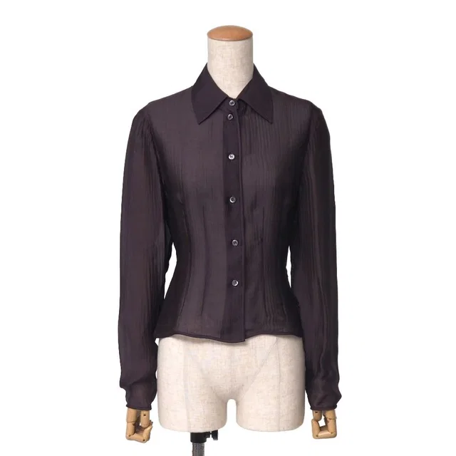 Prada Long Sleeve Shirt All Silk Blouse in Silk from The Reluxe, photo 1 of 1