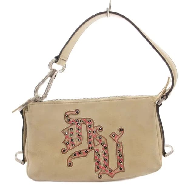 Versace Handbag Handle Museum Suede White in White Suede from The Reluxe, photo 1 of 1
