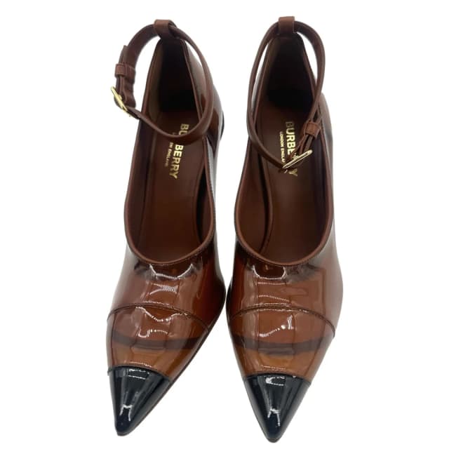 Burberry Leather Pumps Heels Brown Size 37 in Brown Leather from Dallas Designer Handbags, photo 1 of 1